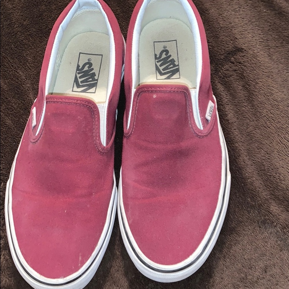 Van Original Maroon Slip Ons
